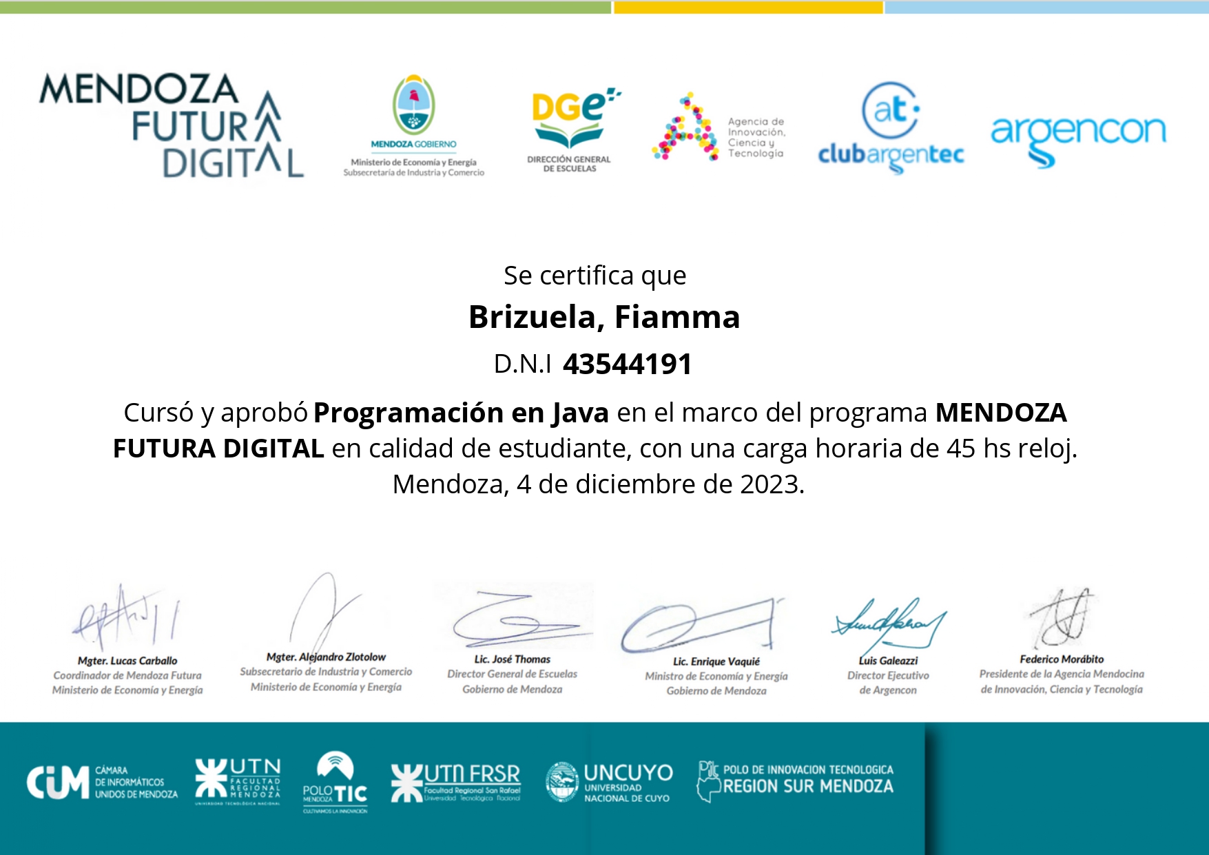 Certificado de Java